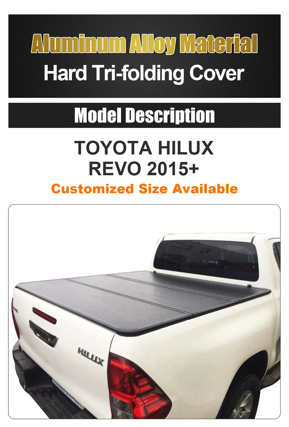 Zolionwil Quality Hard Tonneau Pickup Truck Bed Cover For TOYOTA HILUX REVO