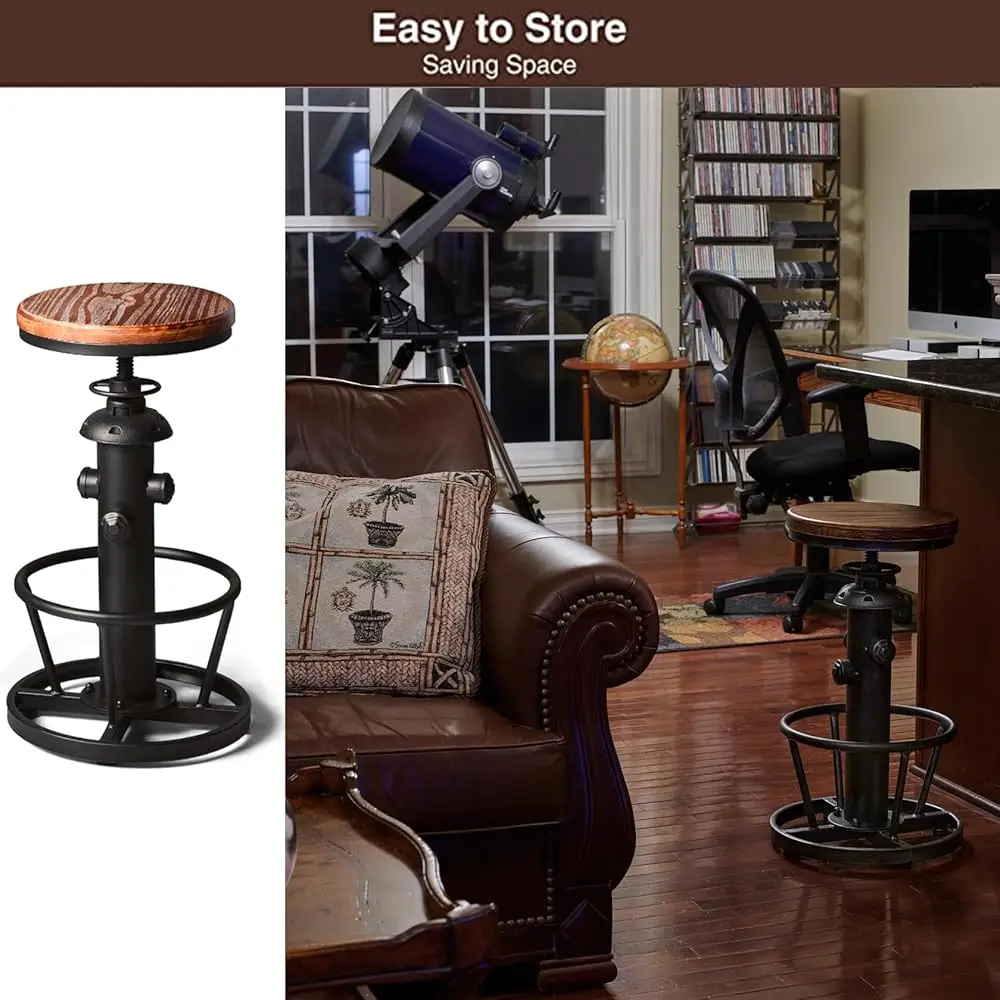 الأمريكية العتيقة Steampunk D خمر الصناعية بار البراز الرجعية أنيق النار صنبور تصميم قابل للتعديل قطب مقهى القهوة حانة