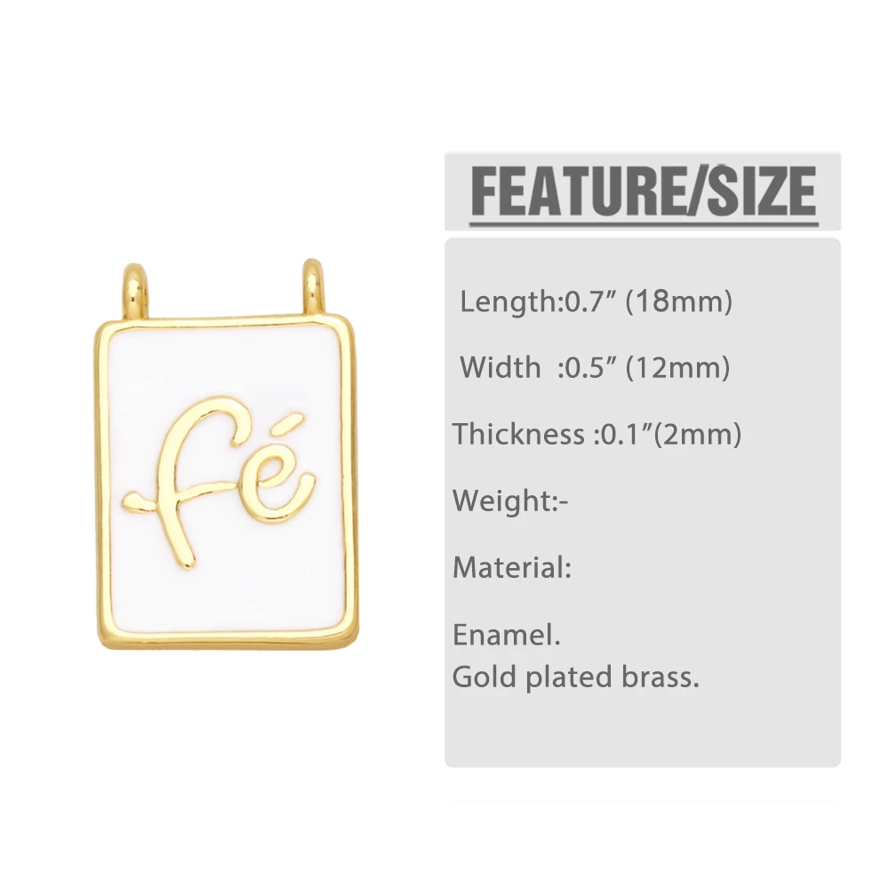 OCESRIO Enamel FE Square Pendant for Necklace Copper Gold Plated Virgin Mary DIY Heart Cross Jewelry Making Component pdtb242