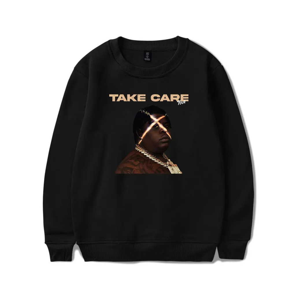 

BigXThaPlug Merch Take Care Tour 2024, 2D толстовки без шапочки-основы с круглым вырезом и длинными рукавами, женский/мужской свитер с длинными рукавами