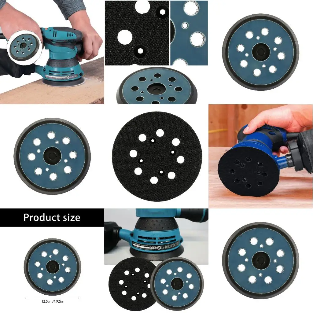  5inch 8 Hole Replacement Sanding Disc Pad 125mm Backing Plate for Grinder