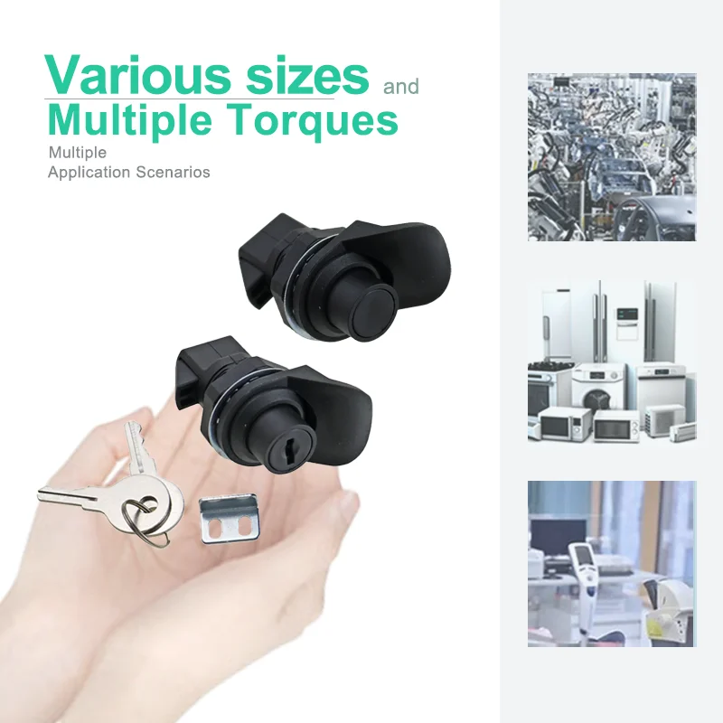 Cylindrical Waterproof Button Lock Suitable For Industrial Electrical Cabinets And Automation Machinery Equipment