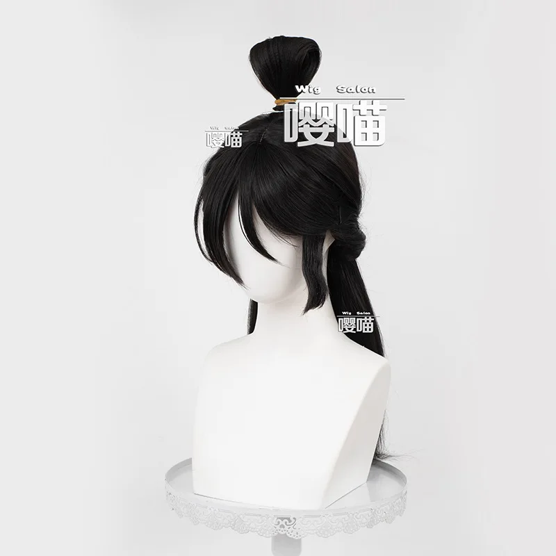 เกมไอดีแอลิตี้ วี เมลลี่ พลินิอุสคอสเพลย์วิกผมยาวผมสีดำปาร์ตี้ฮาโลวีนบทบาทเล่นวิกผม + ฟรีหมวก