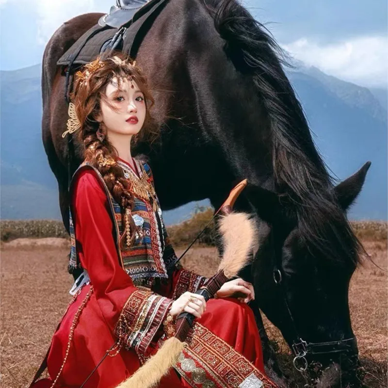 Regione occidentale vento nazionale ragazza abbigliamento fronte catena collare gioielli fotografia nuovo stile