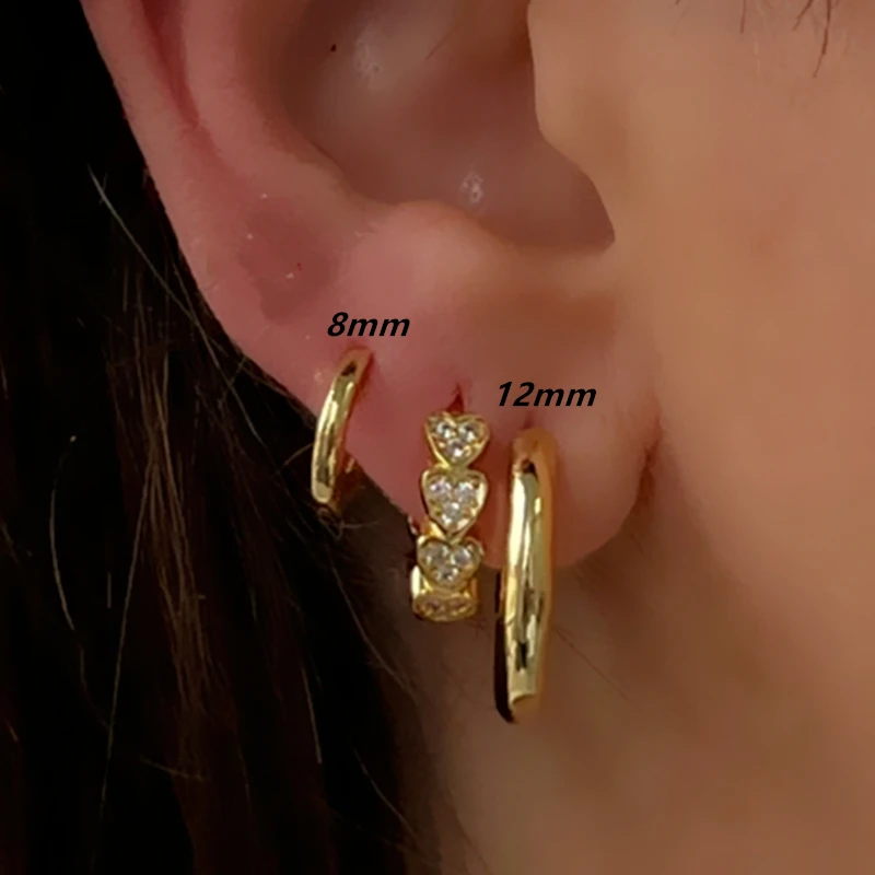 3pc Twist Huggie Earring Set for Women