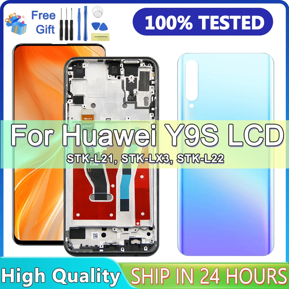 6.59'' Y9S Display Screen With Frame, for Huawei Y9s STK-L21 STK-LX3 STK-L22 LCD Display Touch Screen Digitizer Assembly