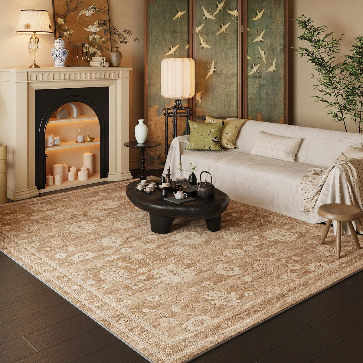 Retro Persian Rugs Living Room Carpet 200x300 Large Area Floor Mat Decor for Room Cloakroom Bedroom Rug 카페트 거실 대형 Alfombra Salón