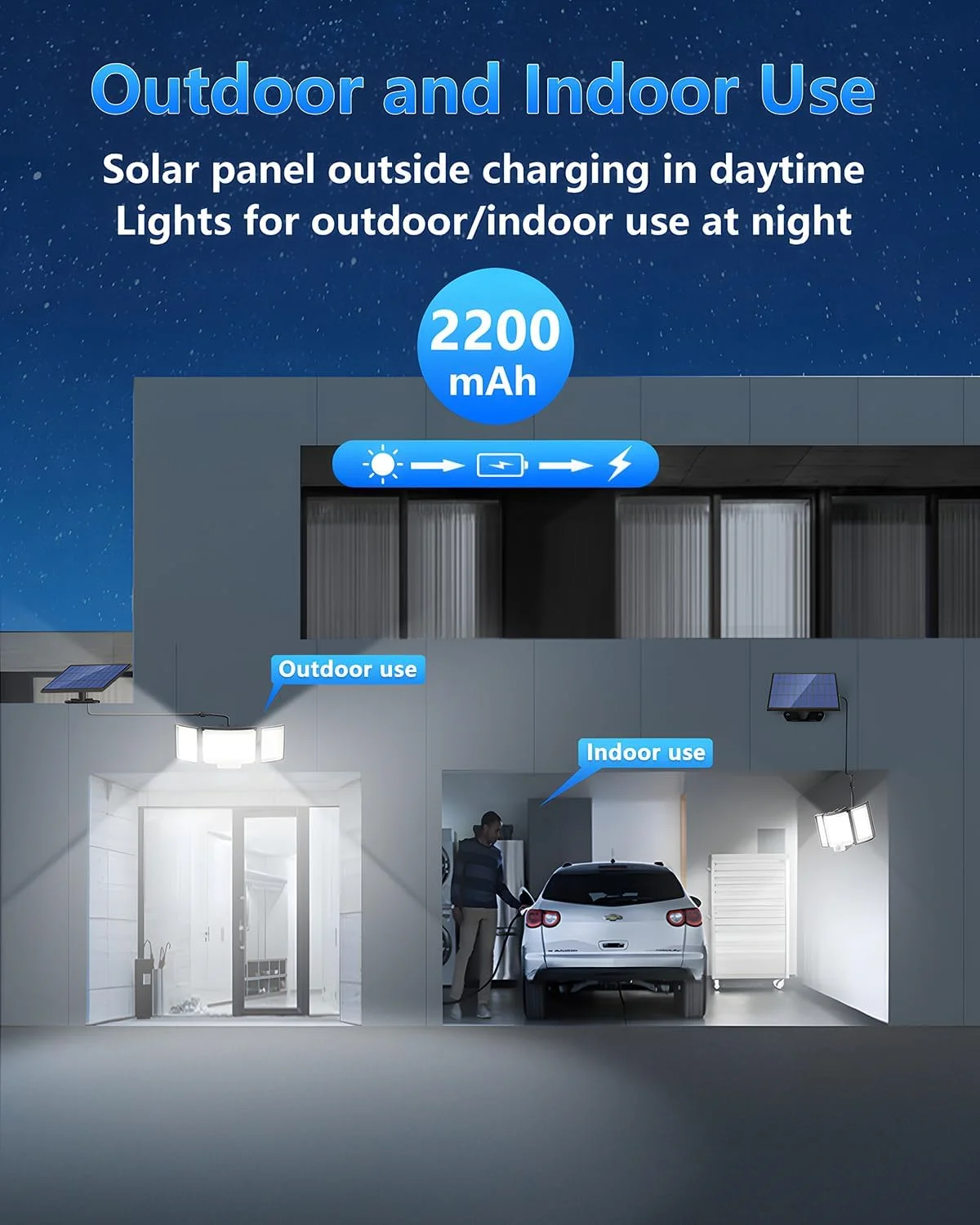 348LED Split Solar Lamp 3 Lighting Mode Outdoor Decoration Sunlight Wall Light PIR Motion Sensor Waterproof Garden Garage Lamp