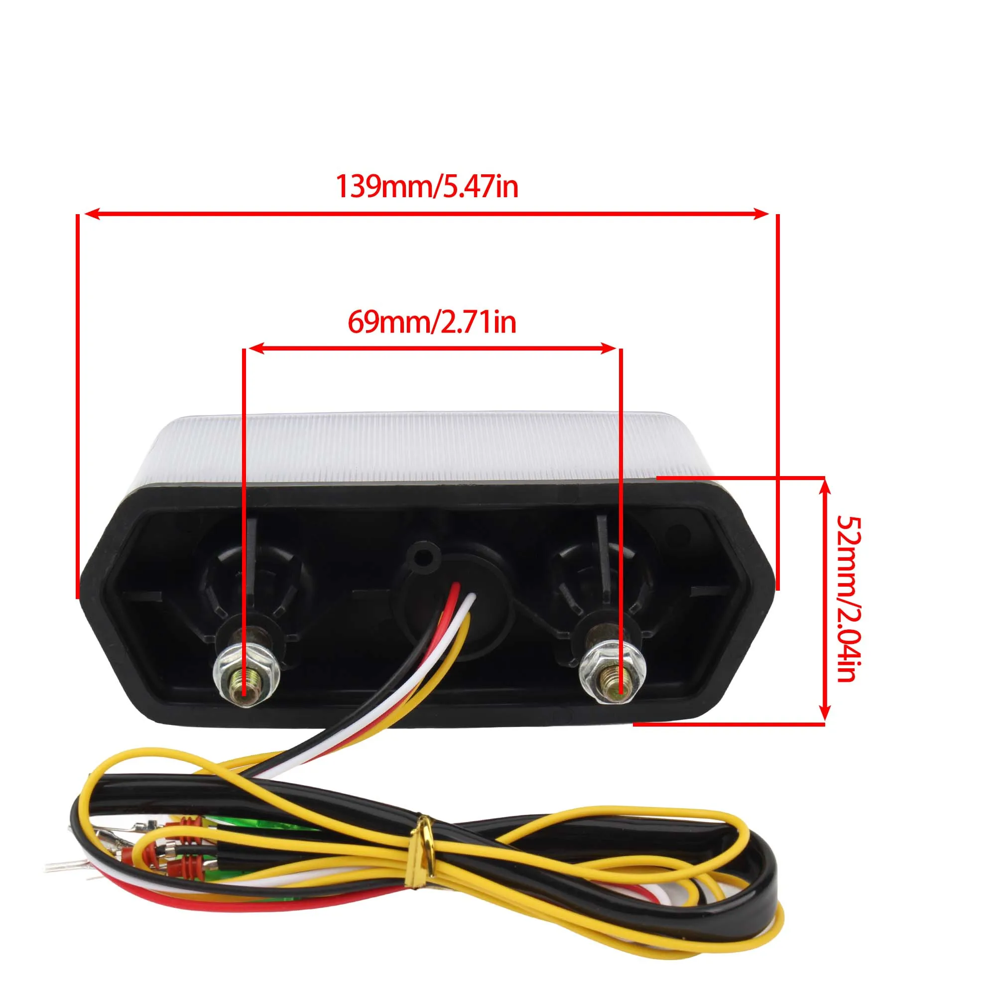 Motorcycle Rear Light LED Tail Light Turn Signal 12V For Honda MSX Grom 125 CBR 650F CTX 700N Stop Brake Lamp Street Motor view 5