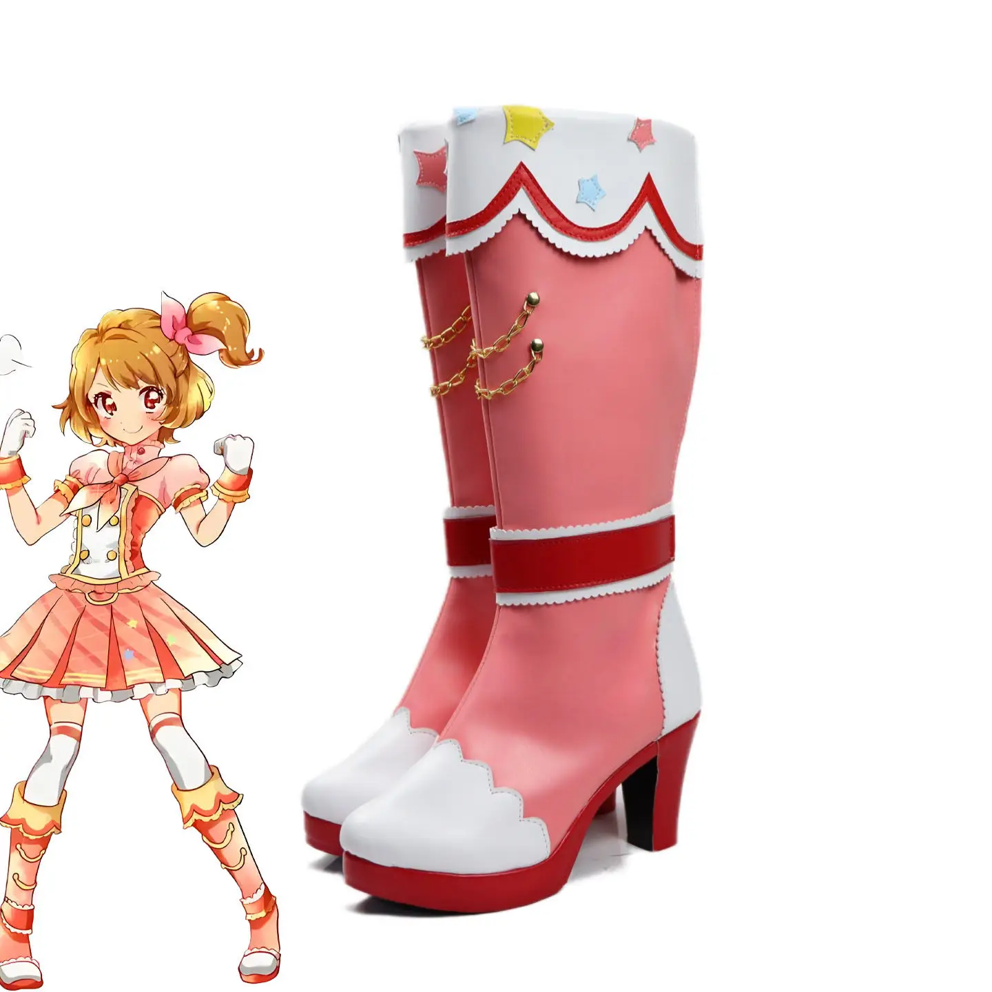anime-aikatsu-zapatos-de-cosplay-de-la-serie-ozora-akari-botas-largas-de-cuero-pu-con-tacones-altos-rosas-para-carnaval-de-halloween