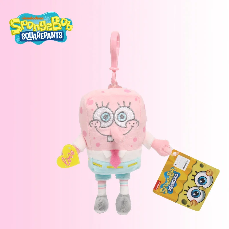 Kawaii حقيقية سبونجبوب أفخم قلادة جديدة عبر خلع الملابس ستار المفاتيح قلادة المرأة حقيبة قلادة فتاة هدية هدية الكريسماس #2
