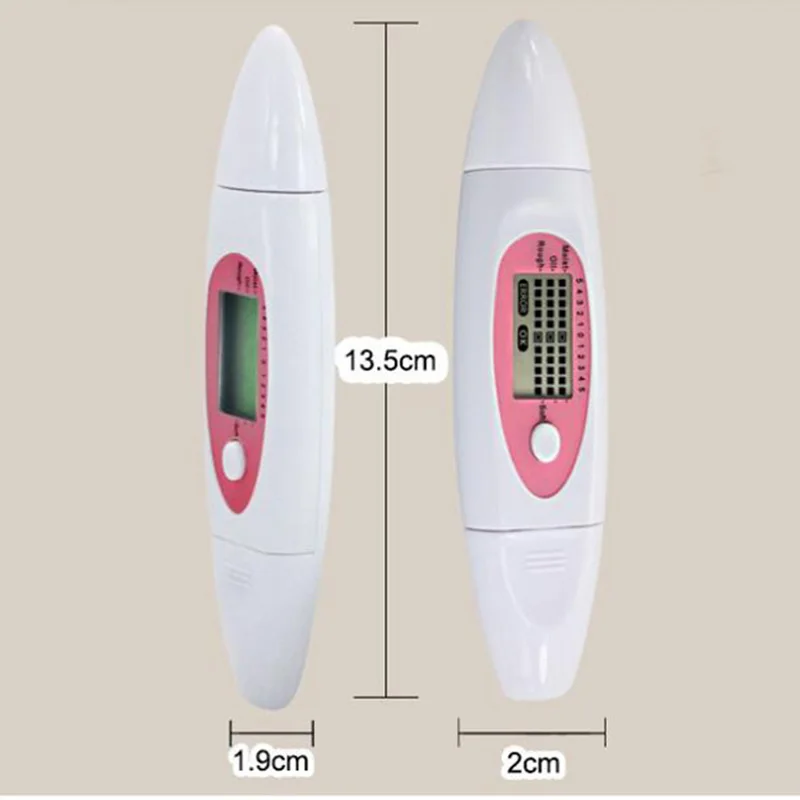 Analisador BIA-Skin com display LCD digital, teor de óleo hidratante, testador facial, monitor de umidade, pele hidratante