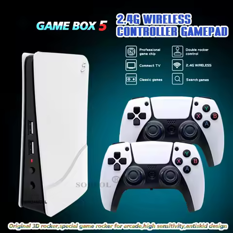 NEW GB5-P5 TV Game 4K HD Video Game Console Built-in 256G 50000 Games Retro Handheld Game Console for PS1/PSP/GBA/N64 Dropship