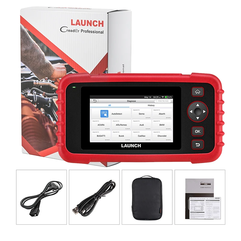 Launch X431 CRP129X OBD2 Scanner Code Reader Diagnostic Tools Engine ABS SRS AT Oil SAS EPB TPMS Reset Creader129X OBDII launch