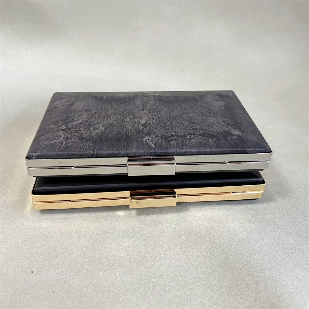 20x12 Cm ramka skrzyni pudełko twarda obudowa ślubne portmonetka ramka dla druhny materiał na ramę sprzęgła z haczykiem złoty kolor srebrny