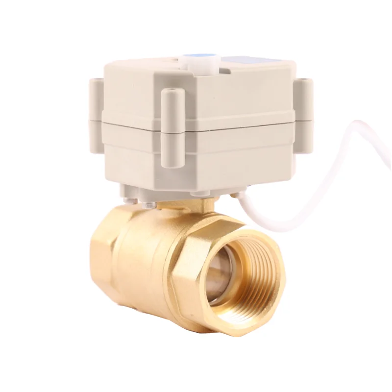 12V 24V DC 2 Way Smart Mini RS485 Valve Electric Motor Operated Water Control Actuator Brass Ball Valve Normal Open