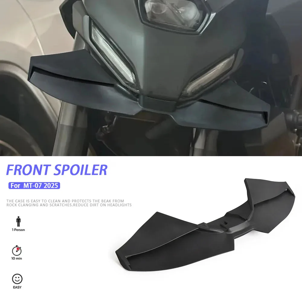 

Black plastic Naked Front Downforce Spoiler 2025 MT07 MT-07 Motorcycle Winglet Aerodynamic Wing Kit Spoiler For YAMAHA MT 07
