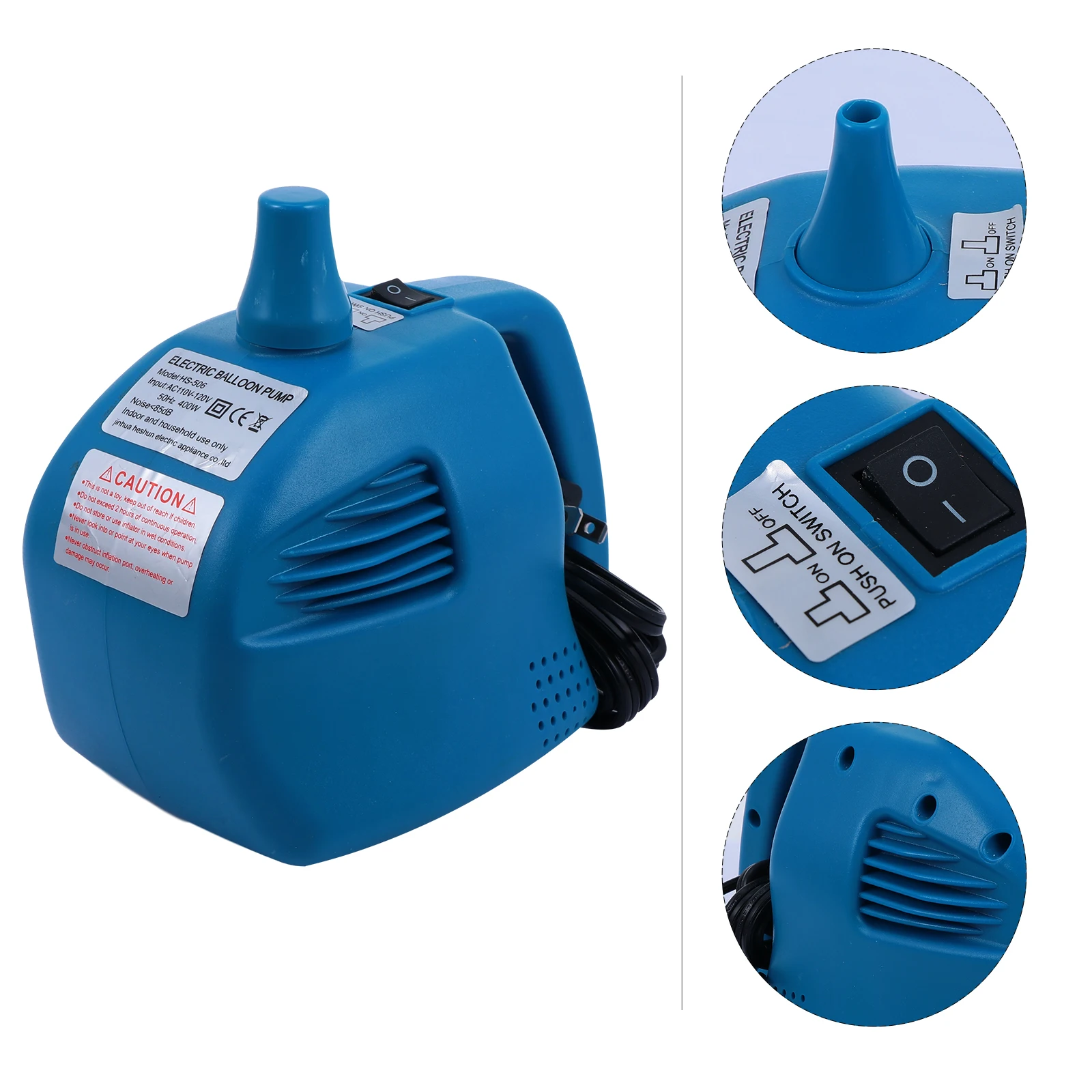 

Electric Air Pump 13000pa ABS Balloon Inflator Single Hole Inflatable Machine Lightweight Portable Outdoor Indoor Use Automatic
