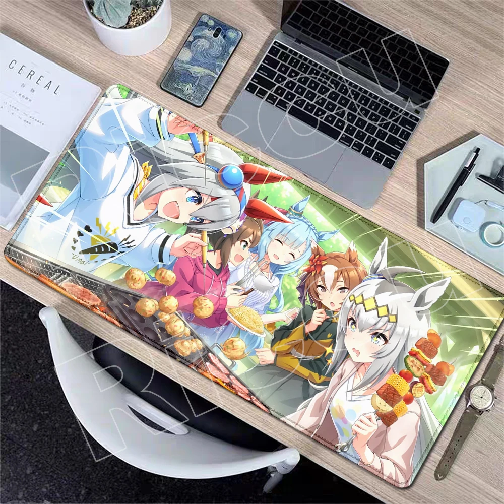 Umamusume Mousepad Kawaii Girl, ultraglatte Oberfläche, erweiterte Mauspads, Gummi-Gaming-Mauspads, Büro-Schreibtisch-Tastatur-Zubehör – Detail 12