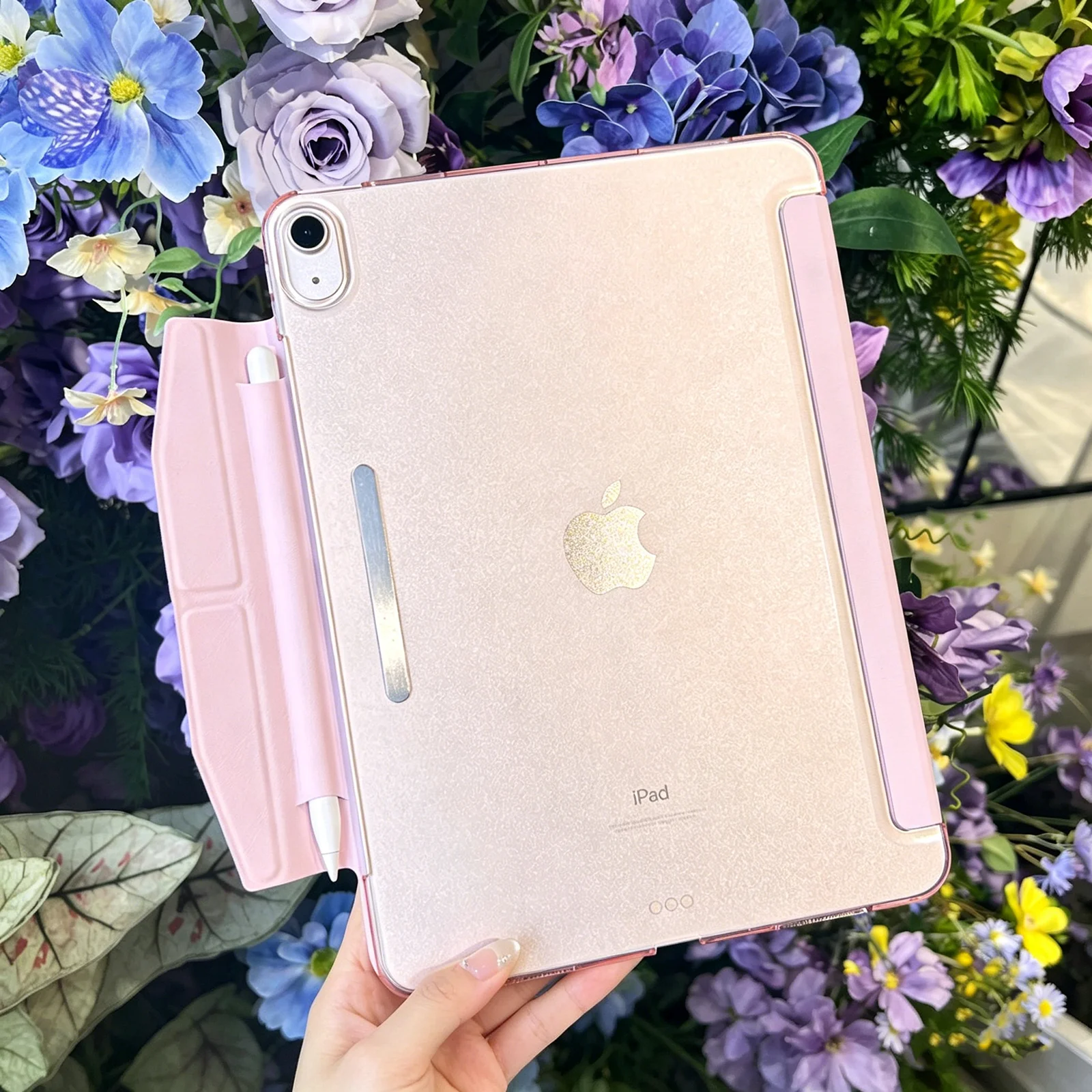 Funda Translúcida Colorida con Estuche para Lápiz para iPad Mini 6/7 - Cierre Magnético, Protección Total y de Lente, Resistente a Arañazos y Caídas