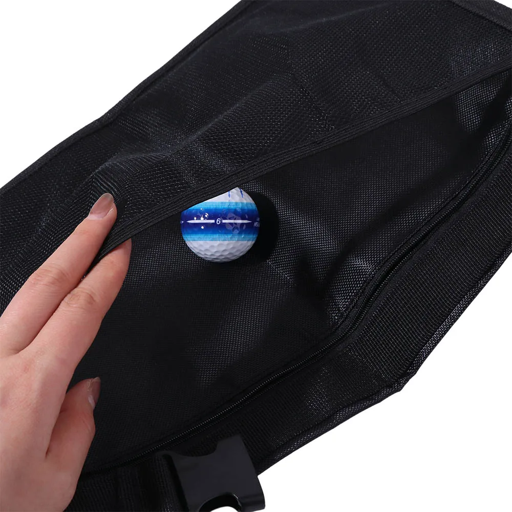

Large Capacity Tennis Ball Carry Bag Adjustable Belt Multifunctional Golf Ball Storage Waist Bag Mesh Pouch Zipper