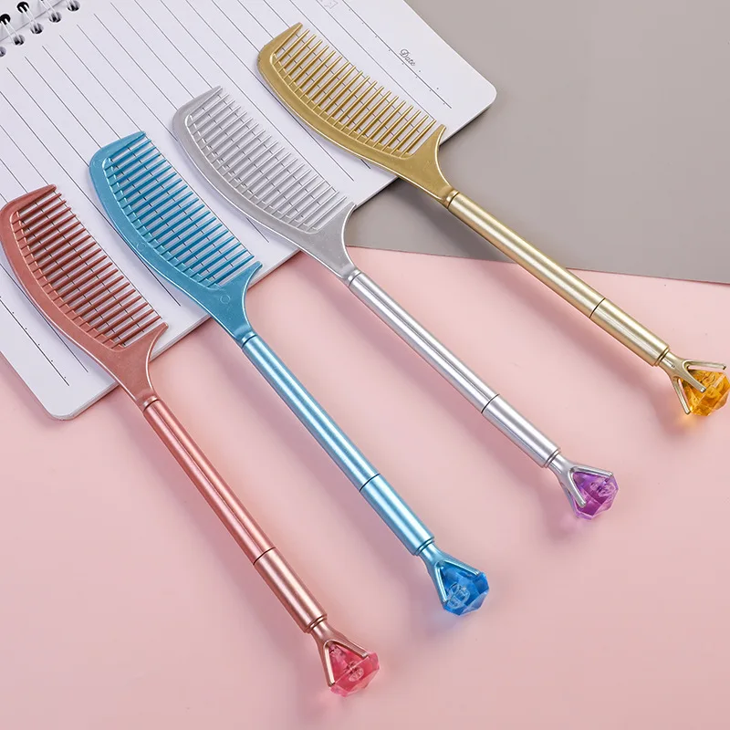 

12/60 Creative Diamond Comb Gel Pens Award Cute Stationery Store Student Water Pen Office Needle Tube Kawaii School Supplies