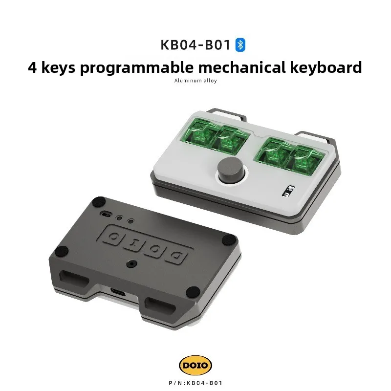 DOIO KB04-B01 Designer Keypad Bluetooth Dual-mode Aluminum Alloy Hot-swapping QMK VIA Customized Office Keyboard