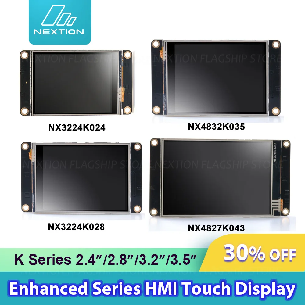 NEXTION Enhanced Series ESP32 HMI RTP LCD Display 2.4'' 2.8'' 3.5'' 4.3'' TFT Module 1024 Bytes EEPROM GPIO Touch Screen