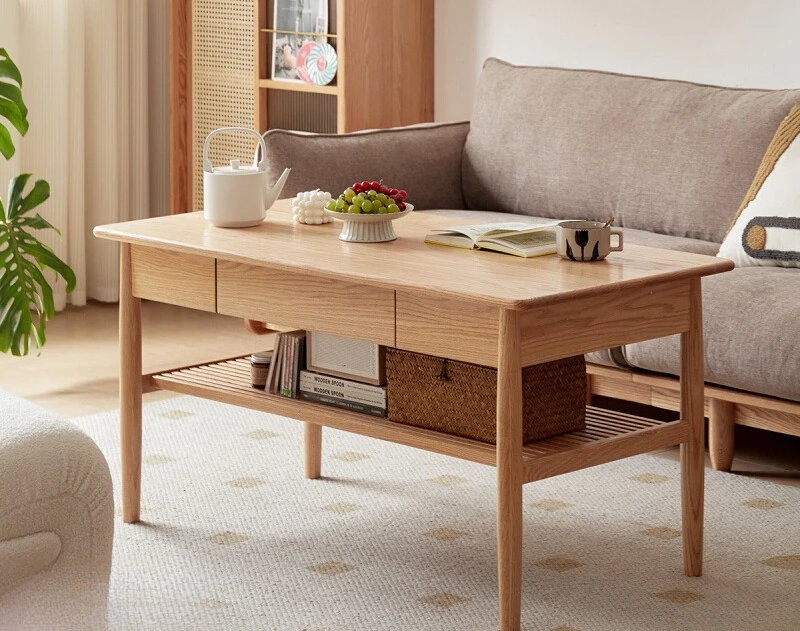 Solid wood dining room household high tea table dining table dual use