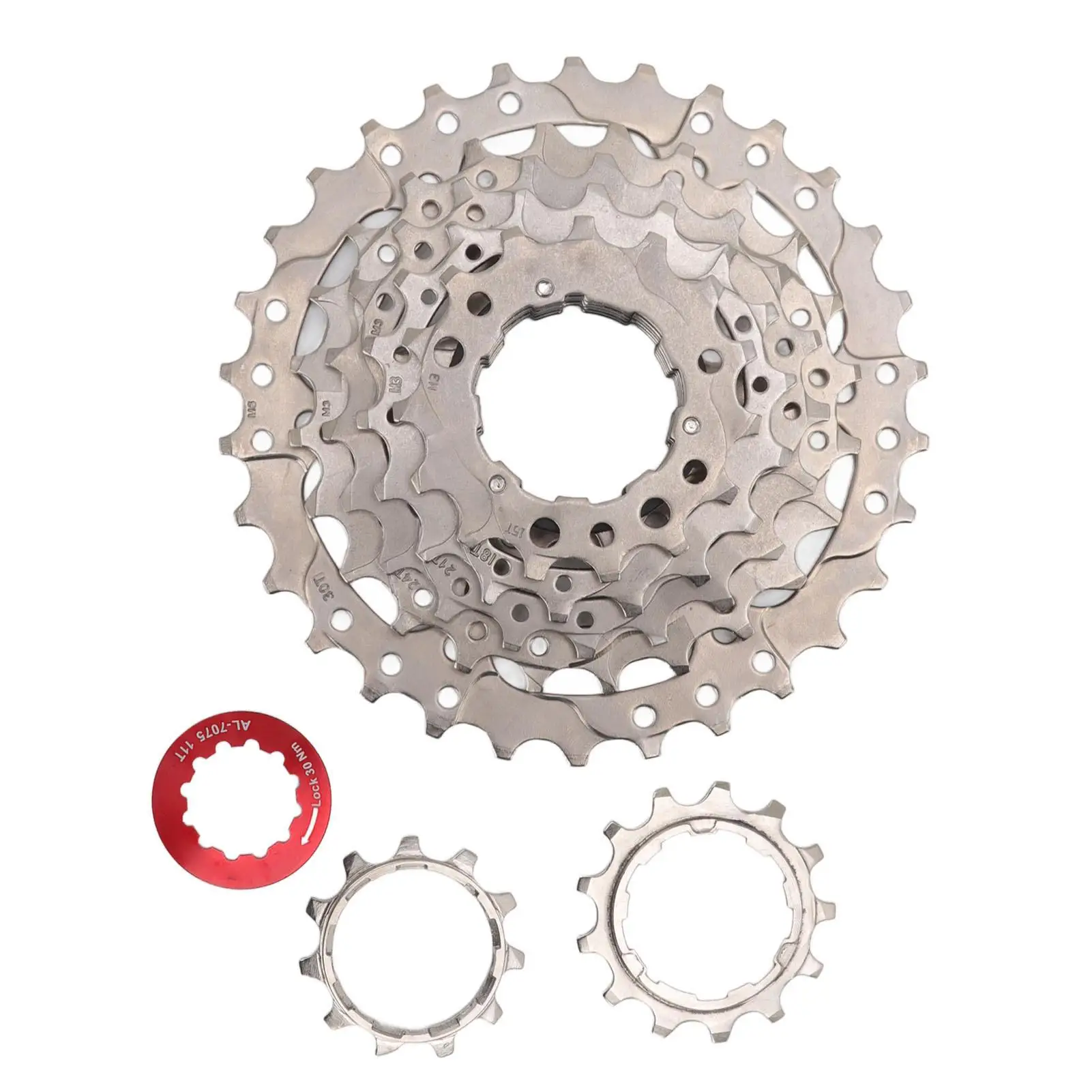 Durable 7-Speed Freewheel - Anti-Corrosion Silver 11-30T Wear Resistant Chrome Molybdenum  for Bikes