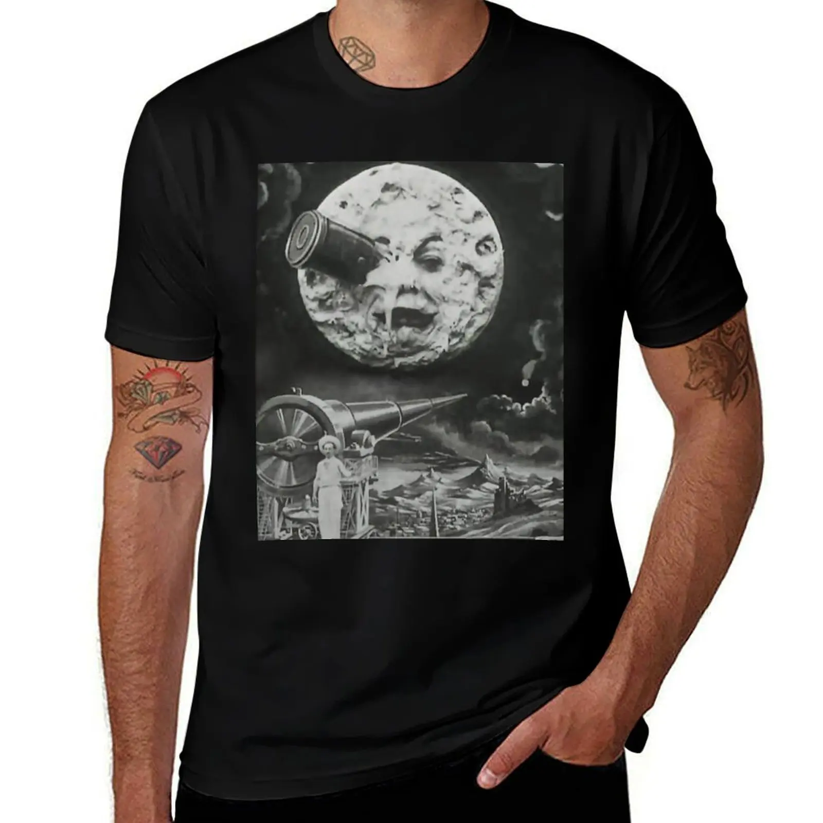 

A Trip to the Moon Phone Case T-Shirt kawaii clothes heavyweights customs quick drying Men's t-shirt