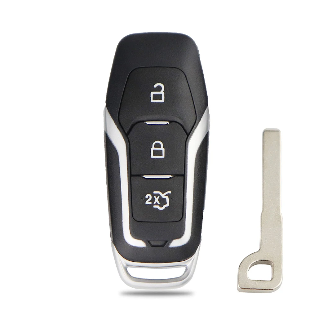 XNRKEY 3 Button Remote Car Key ID49Chip 434Mhz for Ford Edge Explorer Fusion 2015-2017 Smart Car Key FCC: DS7T-15K601-D