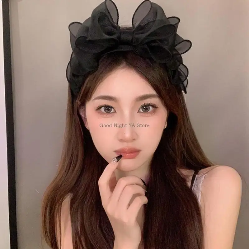 Elegante bandana preto-borboleta bandana clássico preto-borboleta bandana para mulheres estilo francês acessório