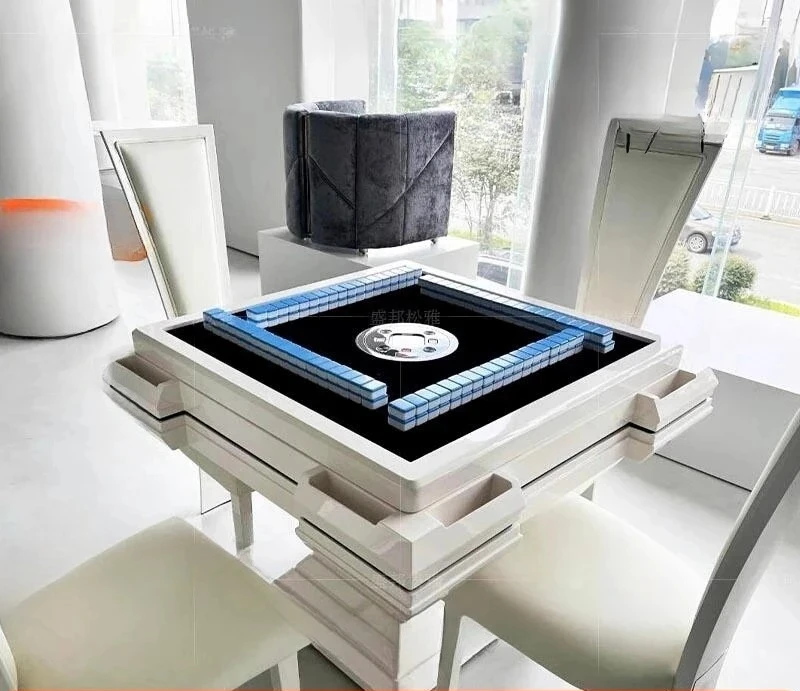 A  automatic mahjong table Home villa Leisure and entertainment Modern design High-end multi-functional electric mahjong machine