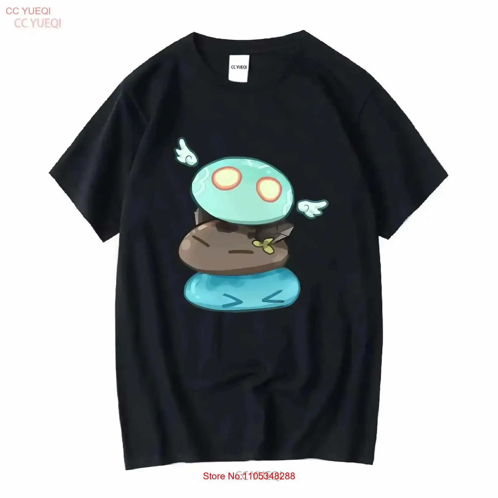 Anemo Geo Hydro Slime Genshin Impact Aufkleber-Set S bis 5XL Hergestellt in den USA T-Shirt Vintage-Waschung Leicht atmungsaktiv Stilvoll