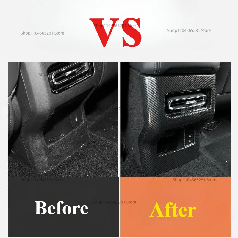 For BAIC Beijing 212 T01 2024- 2025 Rear Seat Anti-Kick Plate Air Vent Protective Cover Interior Protection Accessories