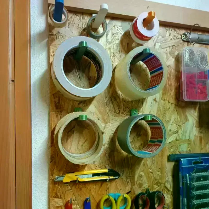 Wall Mounted Tape Holder With Minimalist Aesthetic: 7Pcs Curved Anti Slip End Home Office Craft Room