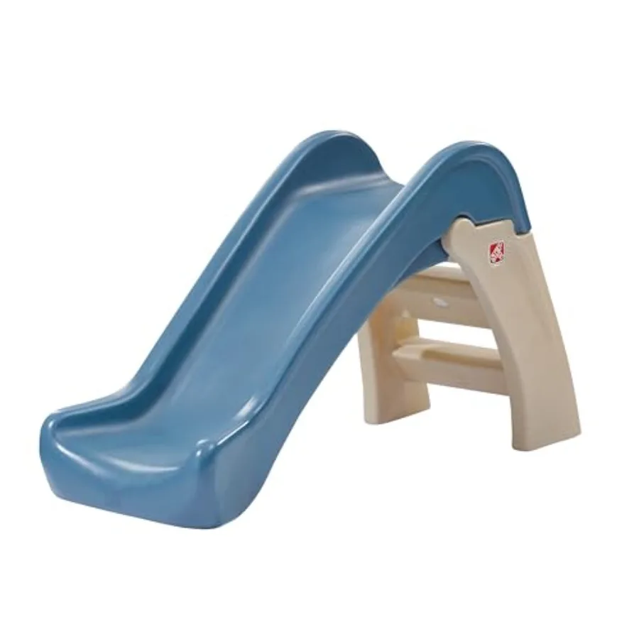 

Play and Fold Junior Slide Indoor/Outdoor Play Slide Backyard Playground Set Easy Grip Wide Ladder Outside Jungle Gym For Toddl