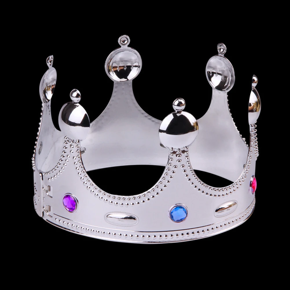 

2 Pcs Crown Golden Medieval Halloween Party Prop Vintage Crowns for Men Boys Party Costume Halloween Prop