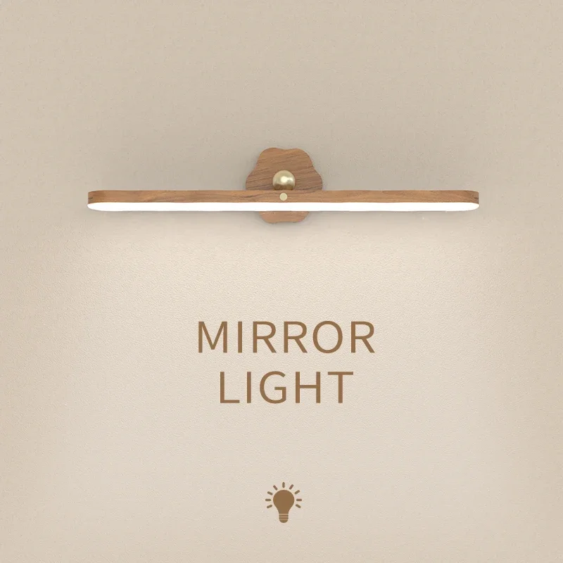 

Portable LED Makeup Mirror Light USB Rechargeable Magnetic Touch Switch Wall Lamp Wooden Mirror Front Fill Light Bedside Lamps