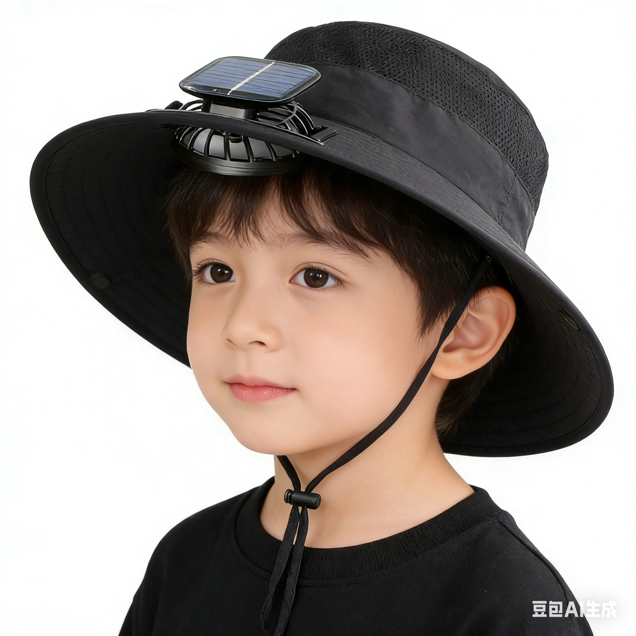 child-kids-sun-hat-fan-uv-cooling-cap-boys-girls-solar-usb-rechargeable-large-wind-outdoor-breathable-beach-visor-hats-4f008