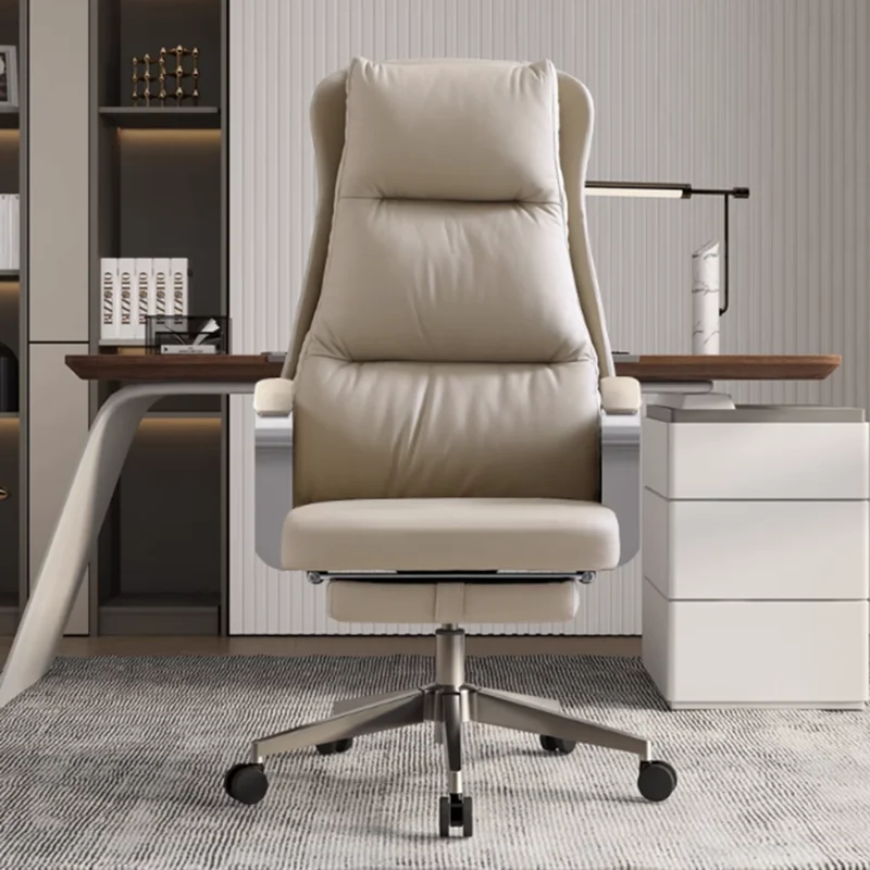 Cadeira de escritório giratória normal confortável, encosto simples, poltrona giratória, design ergonômico, móveis