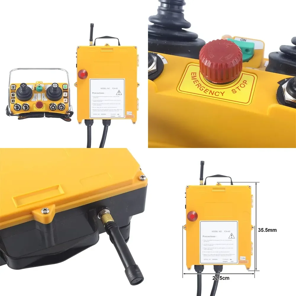 【Durable Practical Daria】 Industrial Radio Joystick Remote Control F24-60 for Tower Crane Hoist Crane Remote Control