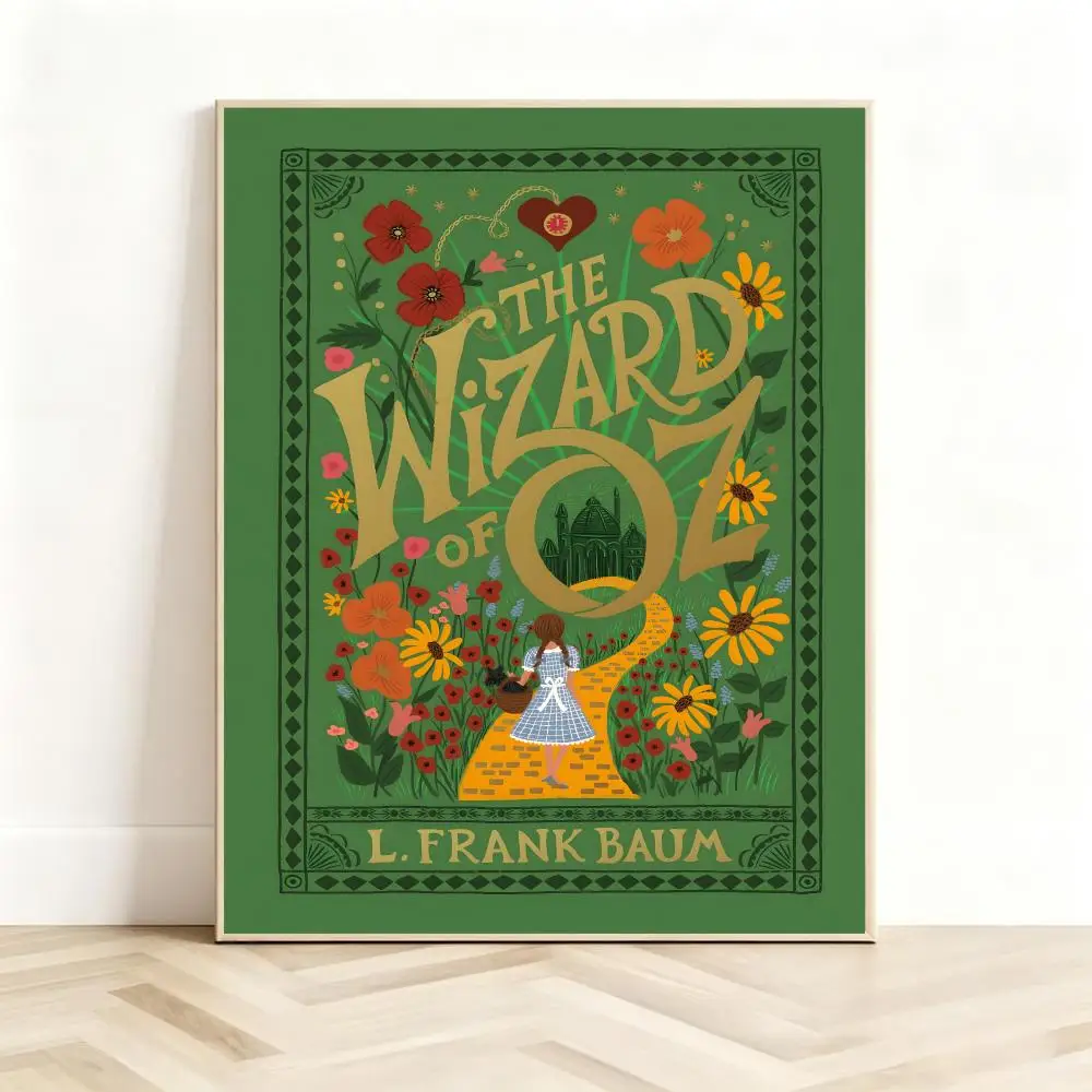 Fantasy Novel T-The Wonderful Wizard of Oz Poster Classic Self-Adhesive PP Wall Sticker for Living Room Bar Decor Gift