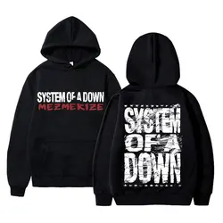 90s Vintage Rock Band System of A Down Mezmerize Print Hoodie Men Women Alternative Metal Music Sweatshirt Men's Gothic Hoodies