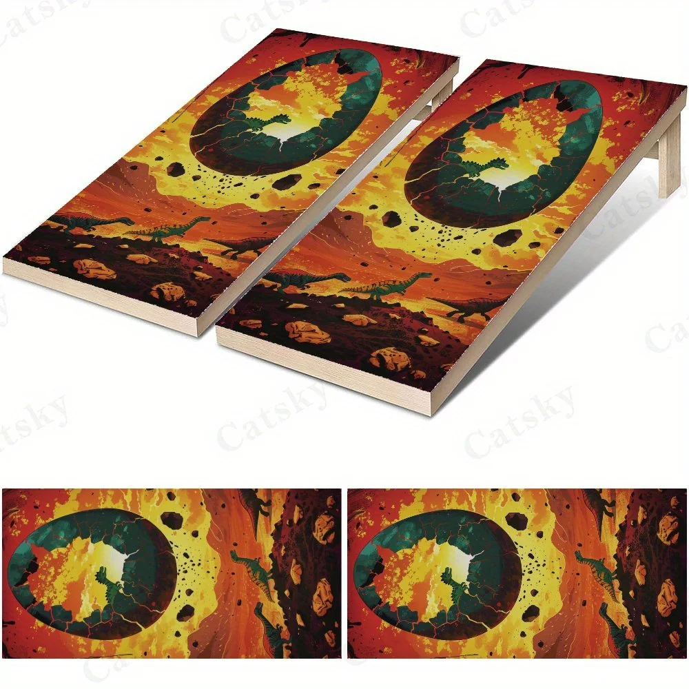 

Винтажная водонепроницаемая доска Cornhole в океанском стиле, виниловые обертывания, дизайн настольной игры из ПВХ для игр на открытом воздухе, идеально подходит для занятий спортом и отдыха