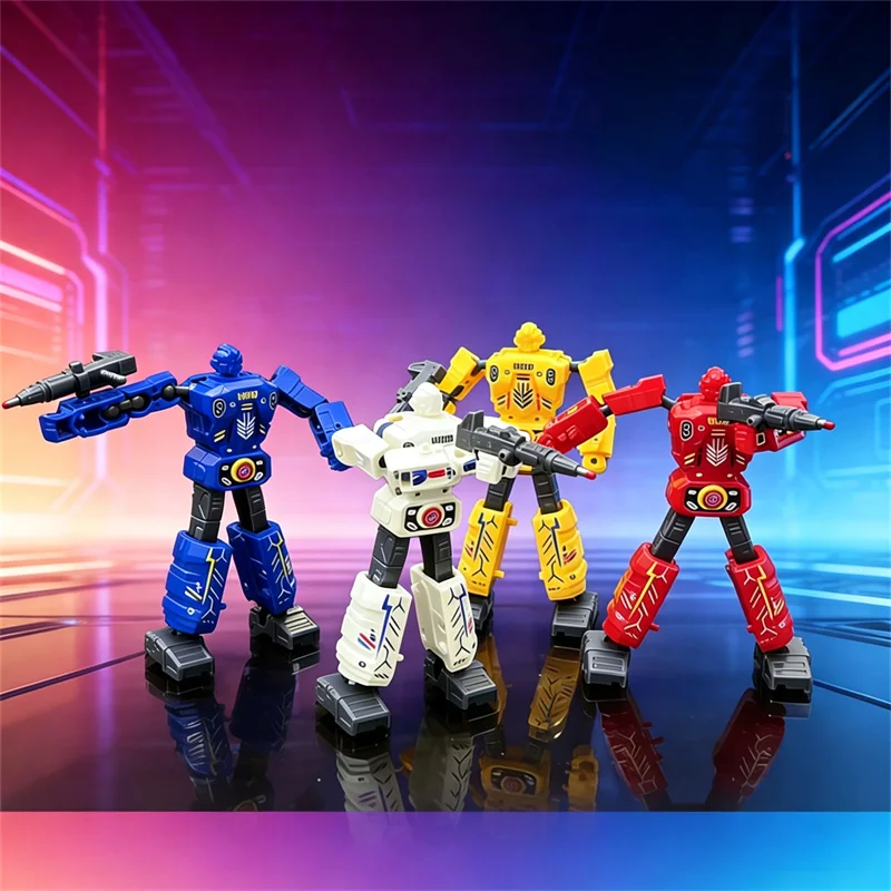 Children Deformation Toy Ballpoint Pen Robot Action Figure Pen Kids Gift Student School Stationery Writing Supplies