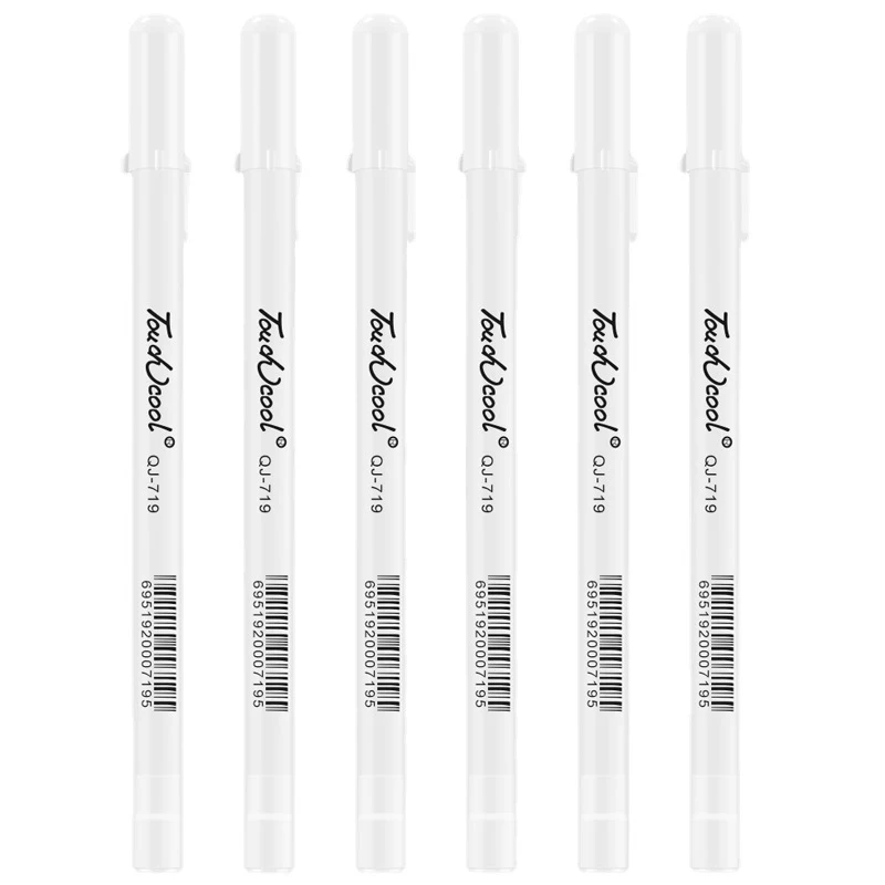 Гелевая ручка с белыми/серебряными чернилами, 0,8 мм, 1-3 шт.