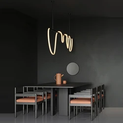 LED Music Notes DIY Dimmable Ceiling Chandelier Lighting 2026 New Trend Hanging Lamps Lustres Para Sala Estar For Living Room