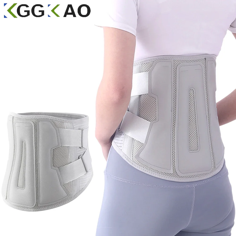 

Back Brace for Lower Back Pain,Adjustable Breathable Mesh Back Support Brace with 3 Removable Lumbar Support Pads for Herniated